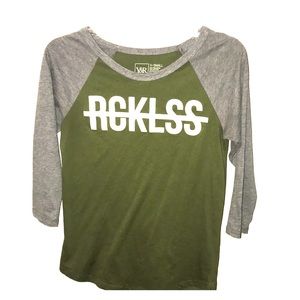 Green and gray rcklss shirt